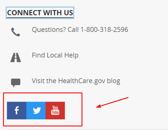healthcare.gov social media