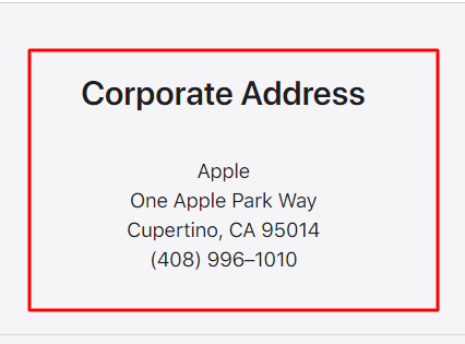 apple corporate office