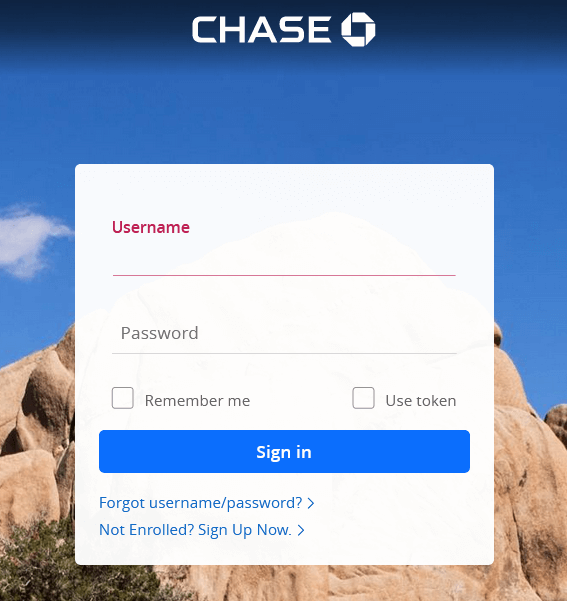 chase bank login